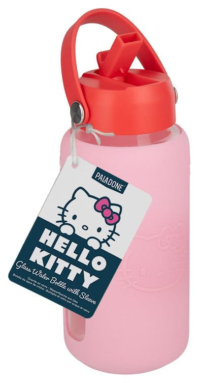 Sanrio Glass Water Bottle Hello Kitty with Sleeve