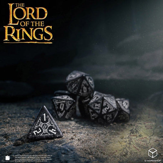 The Lord of the Rings Dice Set of 7 Moria (Glow in the Dark)
