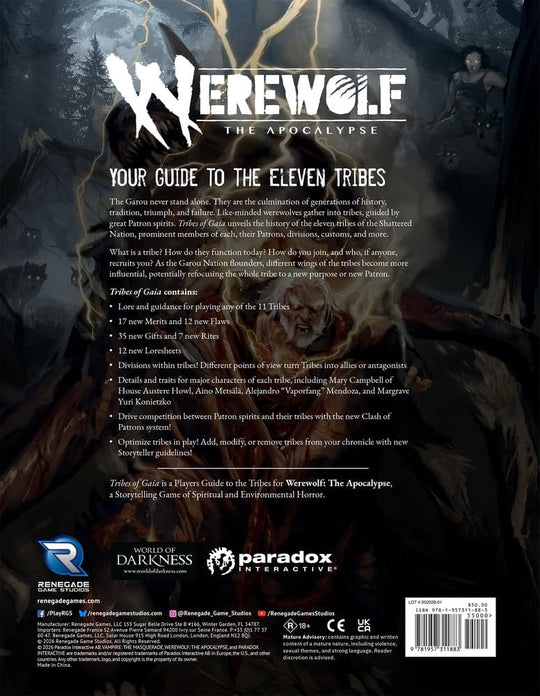 Werewolf: The Apocalypse 5th Edition RPG book Tribes of Gaia *English Version*
