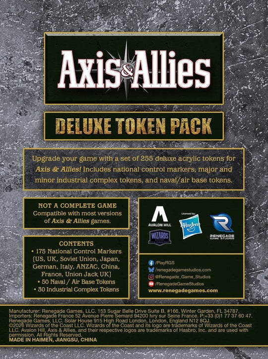 Axis & Allies Deluxe Token Pack *English Version*
