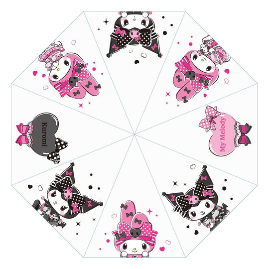 Sanrio Pink Black Party Series Umbrella Kuromi & My Melody Transparent