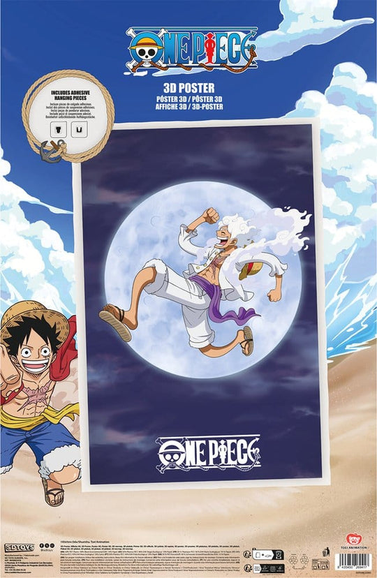 One Piece 3D Poster Monkey D. Luffy Gear 5 38 x 58 cm