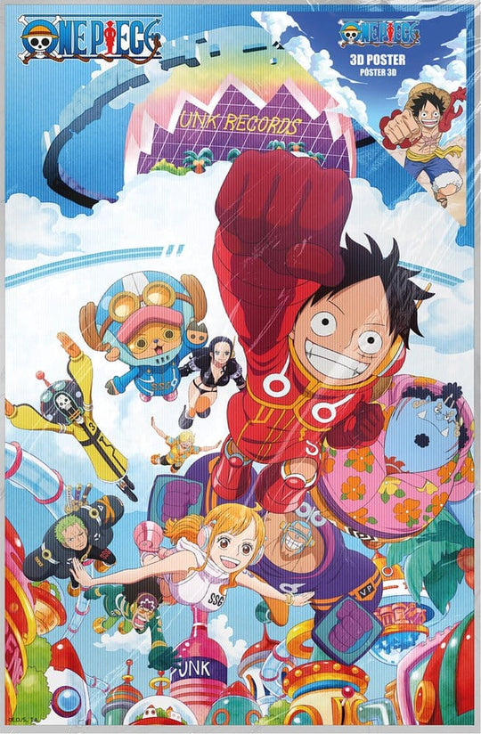 One Piece 3D Poster Punk Records 38 x 58 cm