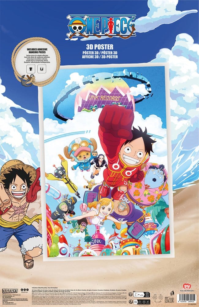 One Piece 3D Poster Punk Records 38 x 58 cm