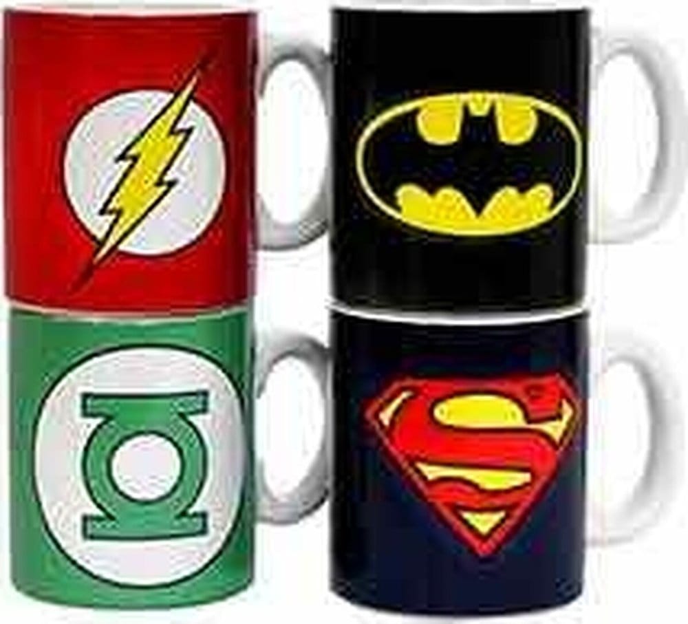 DC Comics Ceramic Mini Coffee Mugs Logos 8 cm Set (4)