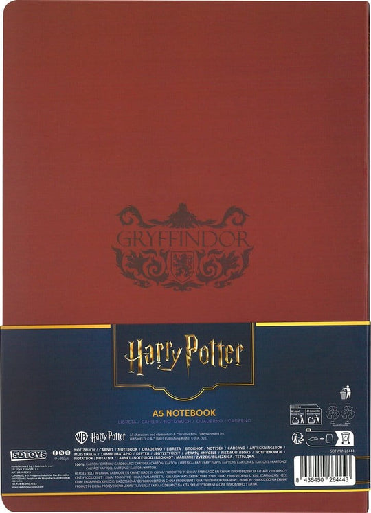 Harry Potter Softcover Notebook Gryffindor 21 cm