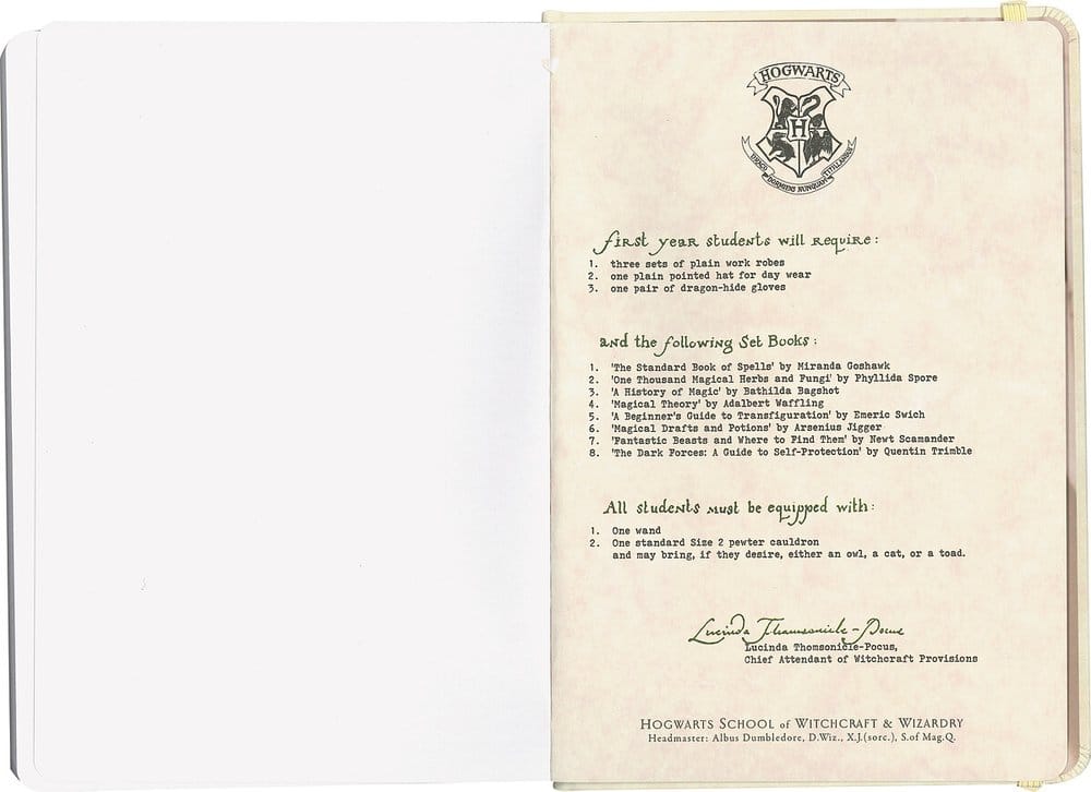 Harry Potter Hardcover Notebook Hogwarts Letter 21 cm