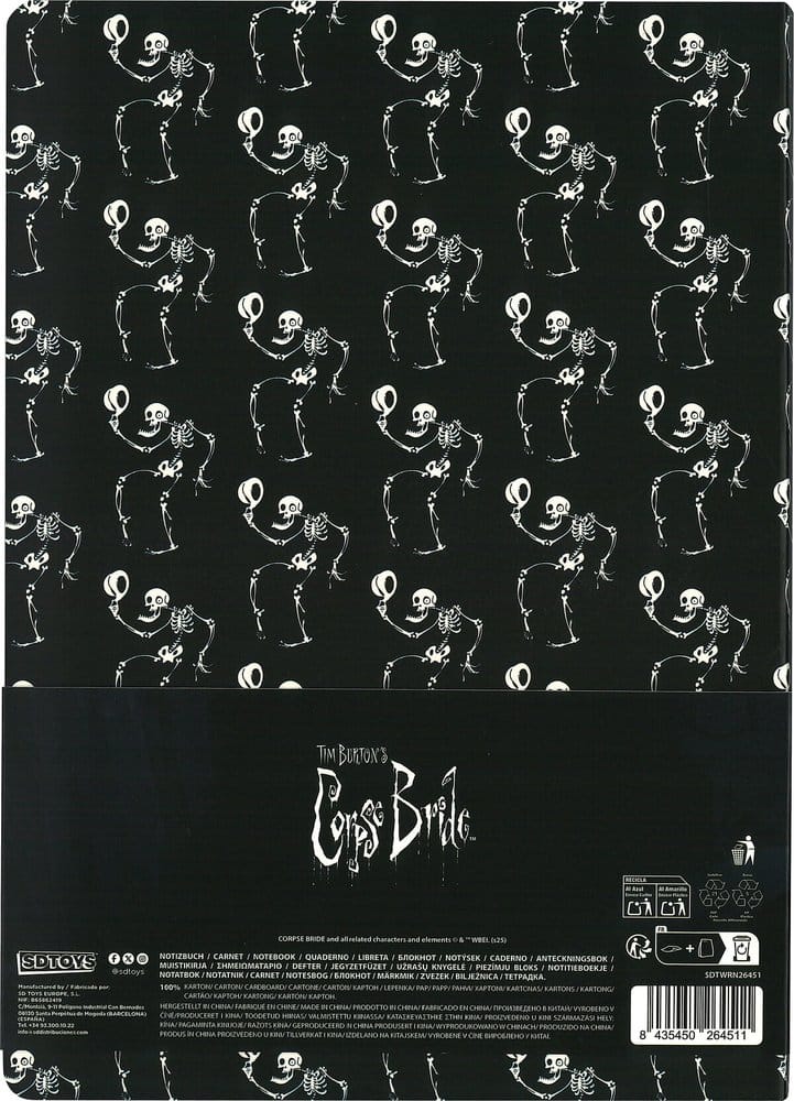 Corpse Bride Softcover Notebook Skeleton ver. A 21 cm
