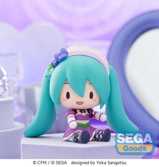 Character Vocal Series 01: Hatsune Miku Fuwa Petit Chibi Figure Hatsune Miku x Love and Berry Dress Up and Dance! Sparkly Purple 8 cm