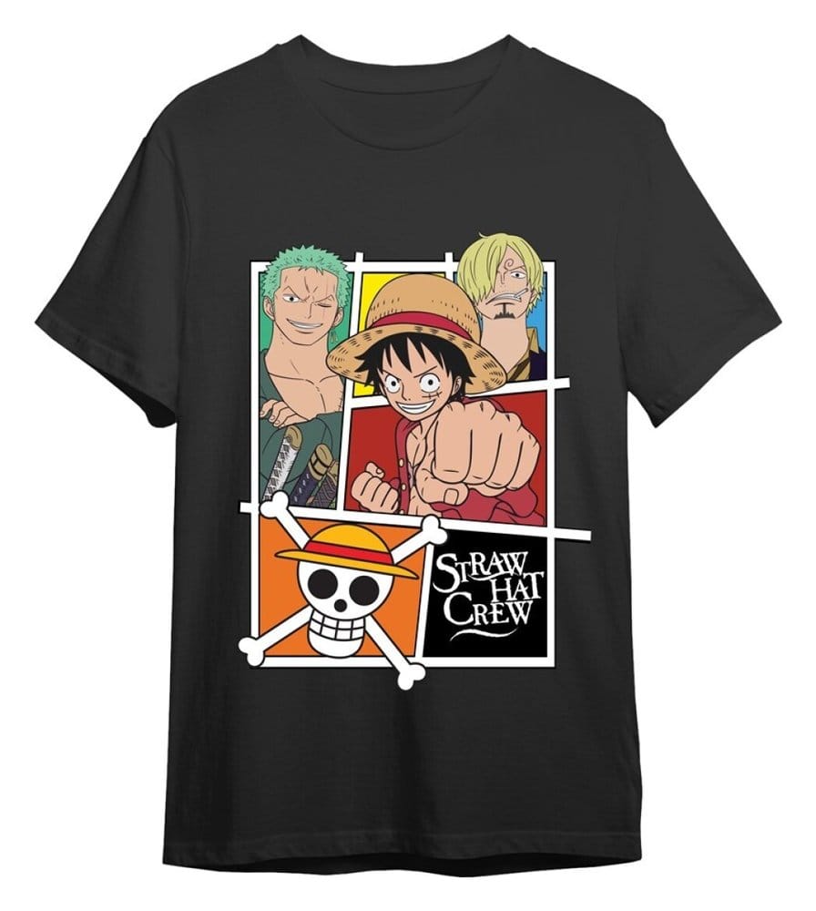 One Piece T-Shirt Straw Hat Crew Grey Size XL