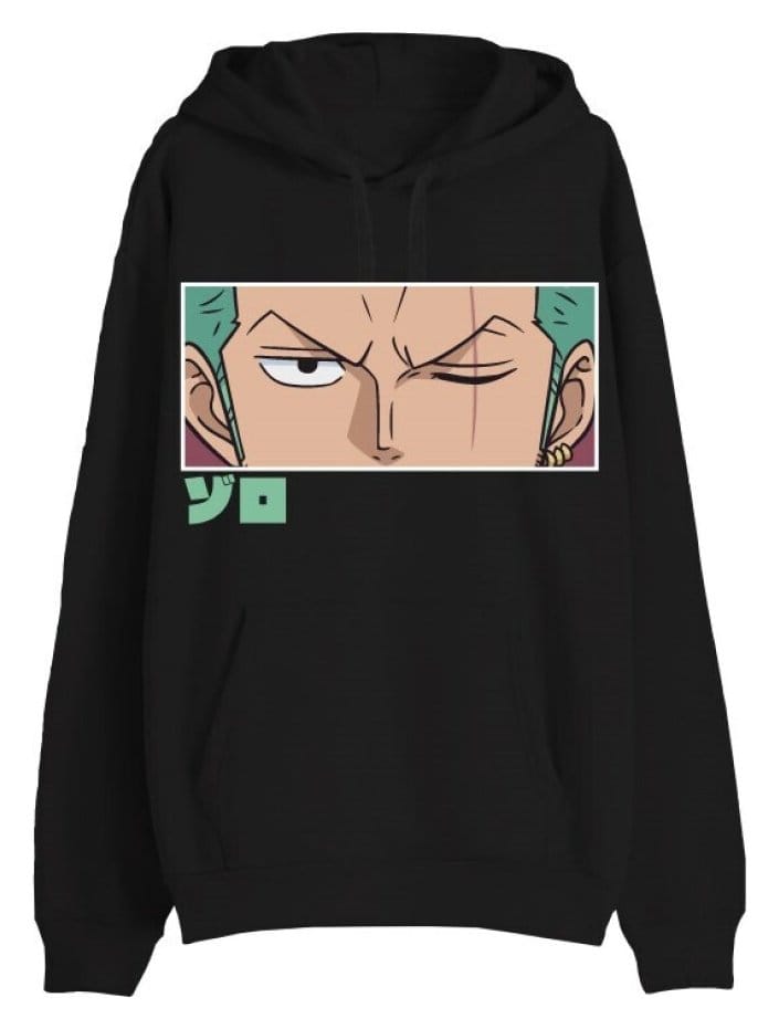 One Piece Sweater Roronoa Zoro Eyes Black Size XL