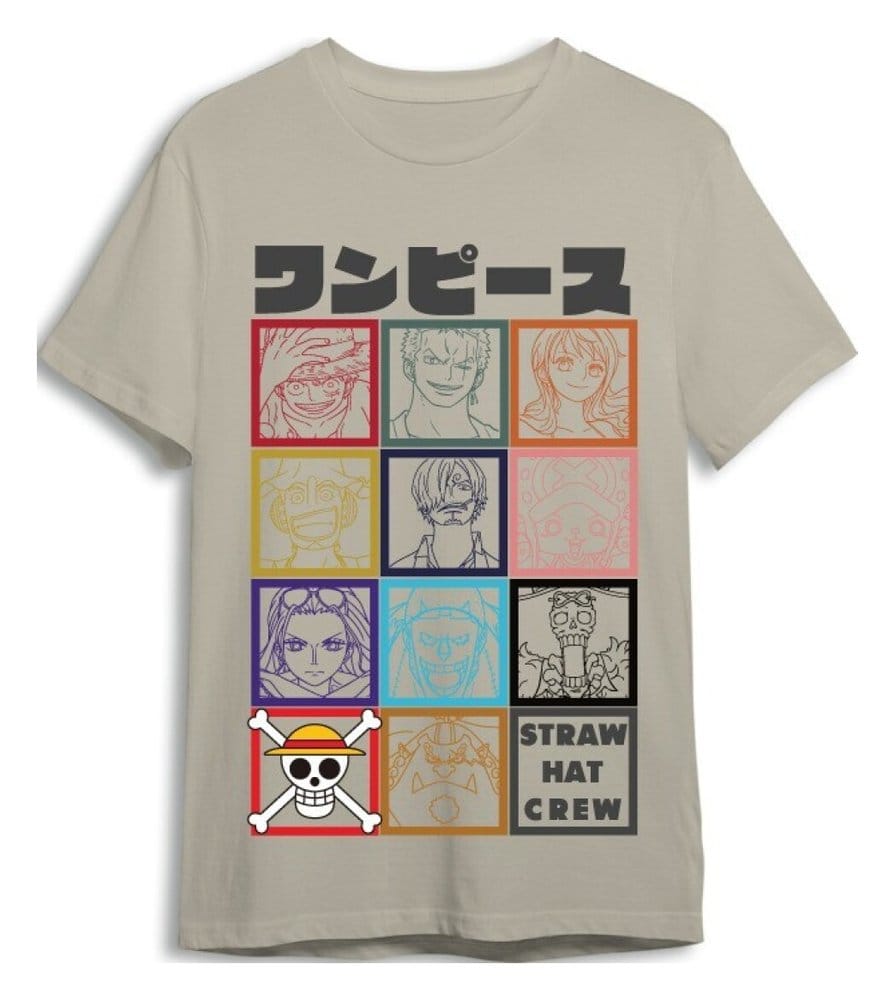 One Piece T-Shirt Straw Hat Crew Sand Size XL