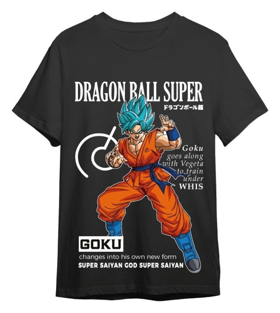 Dragon Ball Super T-Shirt Goku Training Black Size XL
