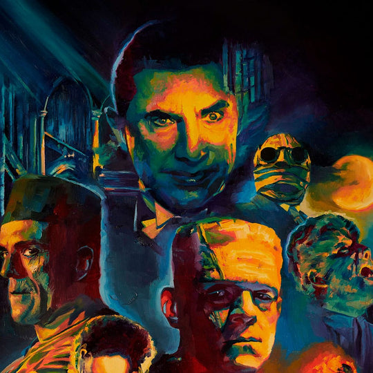 Universal Monsters Art Print Collage by Chris Valentine 61 x 46 cm - unframed