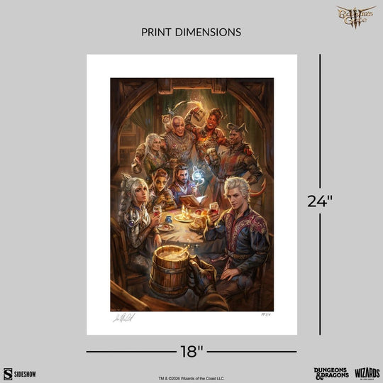 Baldur's Gate III Fine Art Print The Elfsong Tavern 61 x 46 cm - unframed