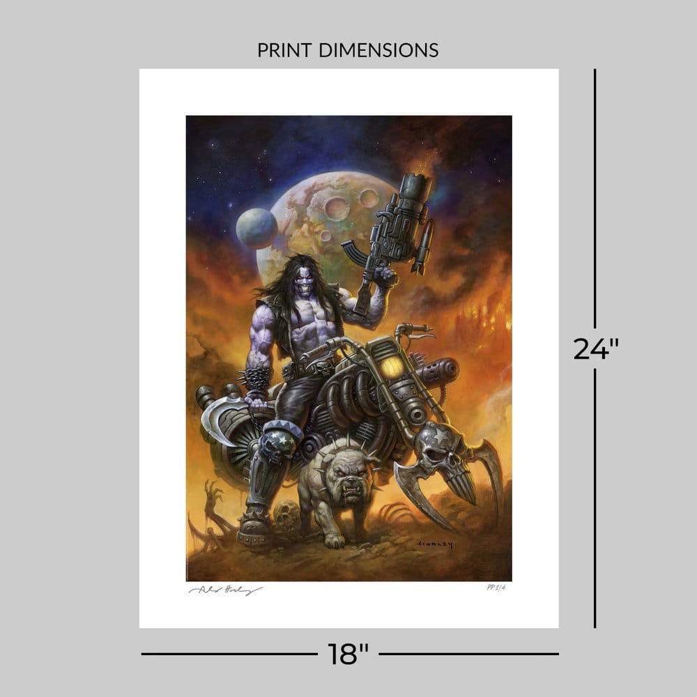 DC Comics Fine Art Print Lobo™: The Main Man by Alex Horley 46 x 61 cm - unframed