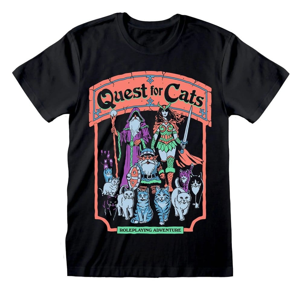Steven Rhodes T-Shirt Quest For Cats Black Size S