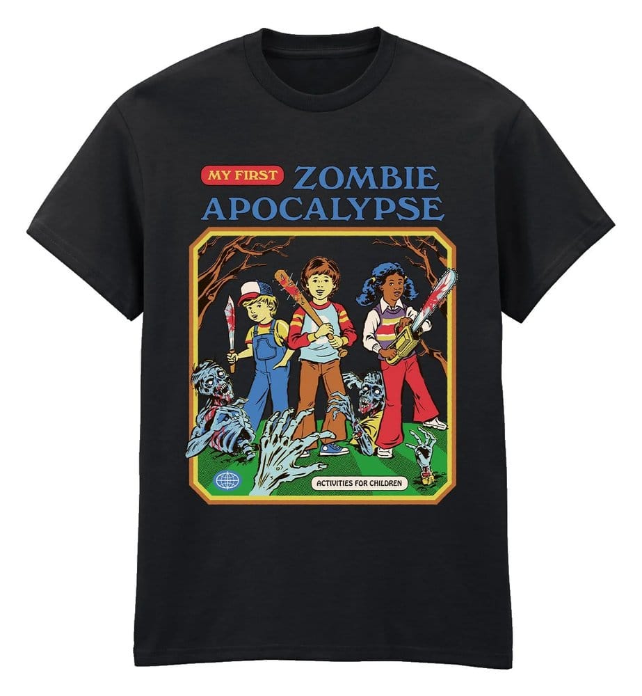 Steven Rhodes T-Shirt Zombie Apocalypse Basic Black Size XL