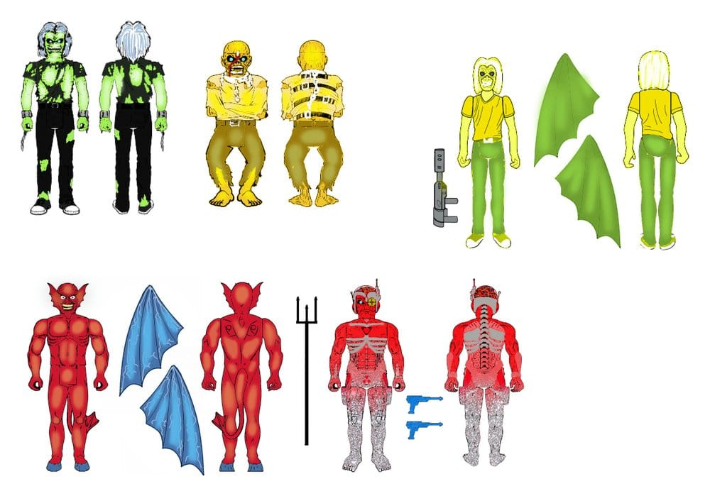Iron Maiden ReAction Action Figures Wave 02 10 cm Blind Box Display (12)