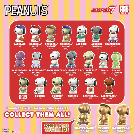 Peanuts Fun! Fun! Mini Figures Wave 01 Athlete Snoopy Blind Box Display (9)