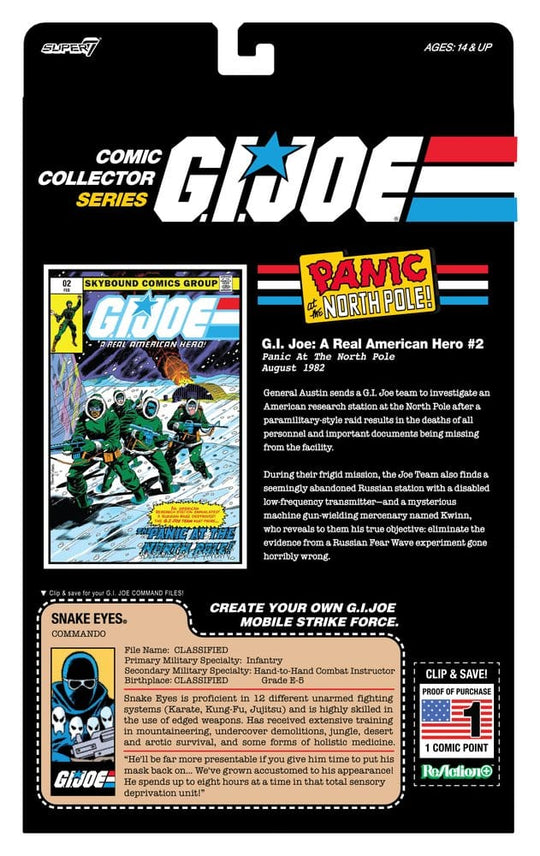 G.I. Joe ReAction+ Action Figure Snake Eyes (Skybound Comic Box Series, Issue #2)