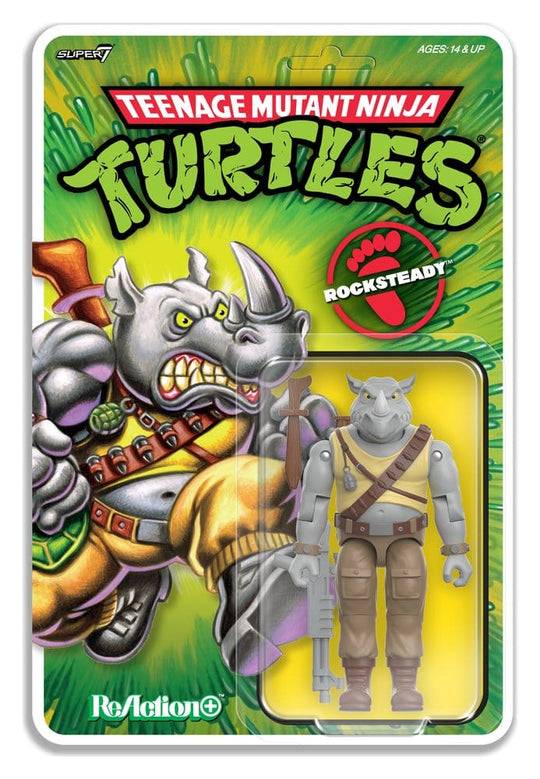 Teenage Mutant Ninja Turtles ReAction+ Action Figure Wave 02 Rocksteady