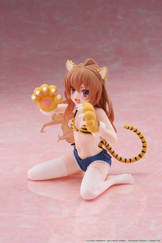 Toradora! Desktop Cute PVC Figure Taiga Aisaka (Tiger Costume Swimwear Ver.) 13 cm