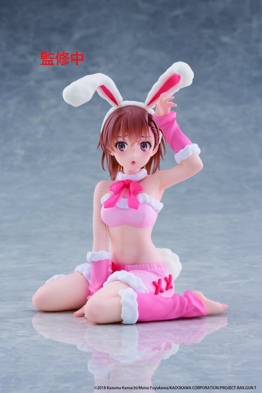 A Certain Scientific Railgun Moflock PVC Figure Mikoto Misaka (Fluffy Bunny Ver.) 13 cm