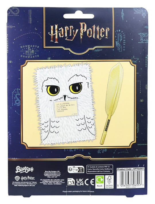 Harry Potter Plush Notebook Set with Pen Hedwig Magical Locations