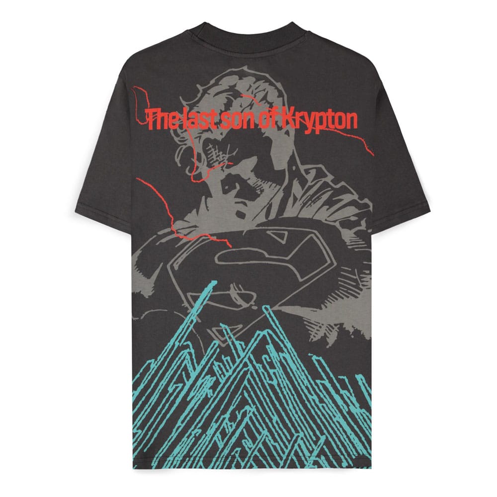 DC Comics T-Shirt Superman Dark Grey son of Krypton Size S