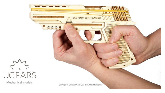 Ugears 3D Wooden Puzzle Wolf-01 Handgun