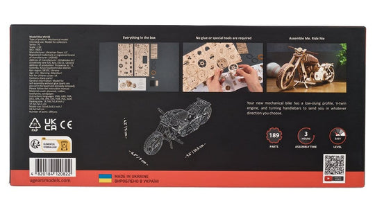 Ugears 3D Wooden Puzzle Bike VM-02