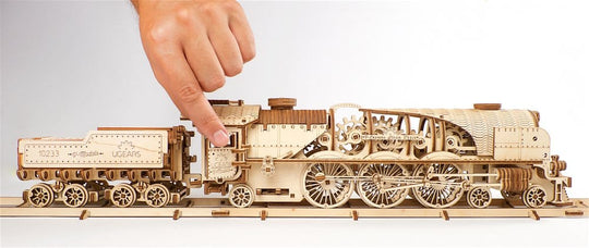 Ugears 3D Wooden Puzzle V-Express Steam Train with Tender