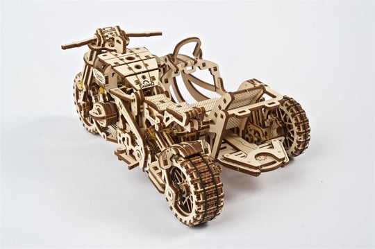 Ugears 3D Wooden Puzzle Scrambler UGR-10 with sidecar