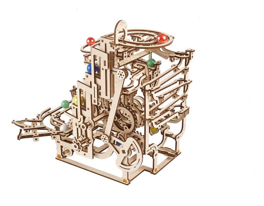 Ugears 3D Wooden Puzzle Marble Run Tiered Hoist