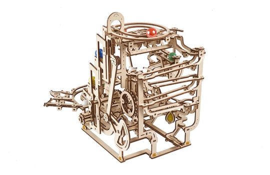 Ugears 3D Wooden Puzzle Marble Run Tiered Hoist