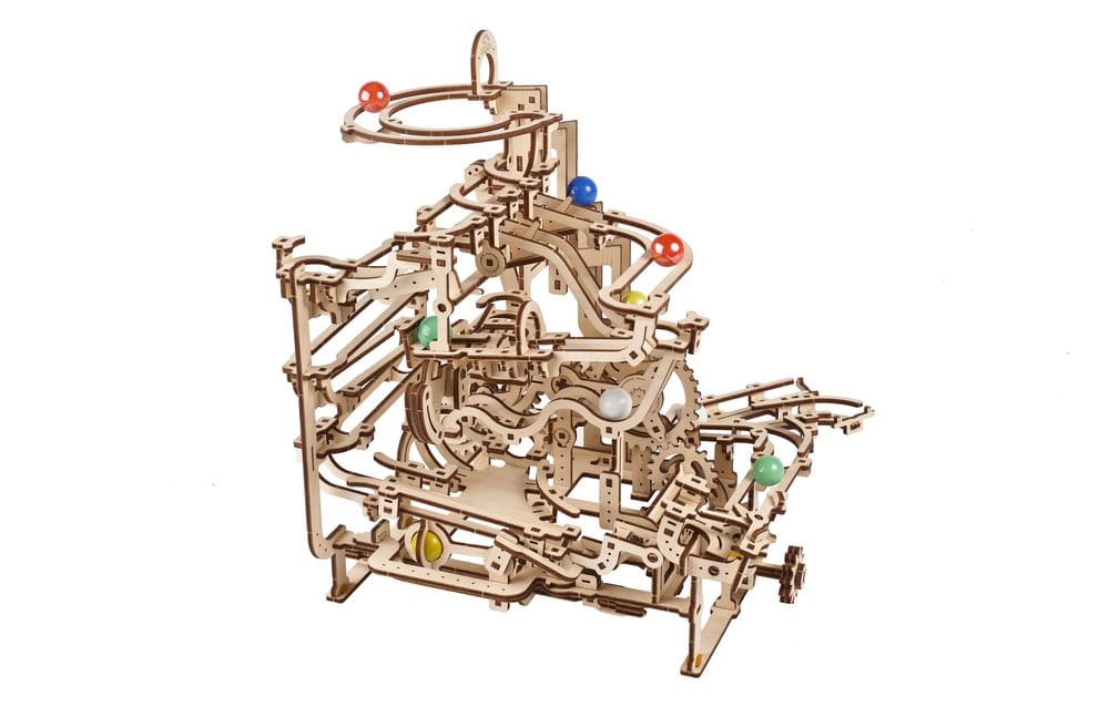 Ugears 3D Wooden Puzzle Marble Run Tiered Hoist