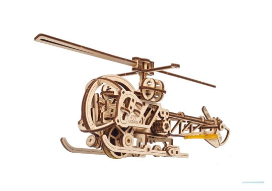 Ugears 3D Wooden Puzzle Mini Helicopter