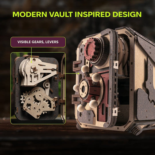 Ugears 3D Wooden Model Kit Safe Too 17 cm