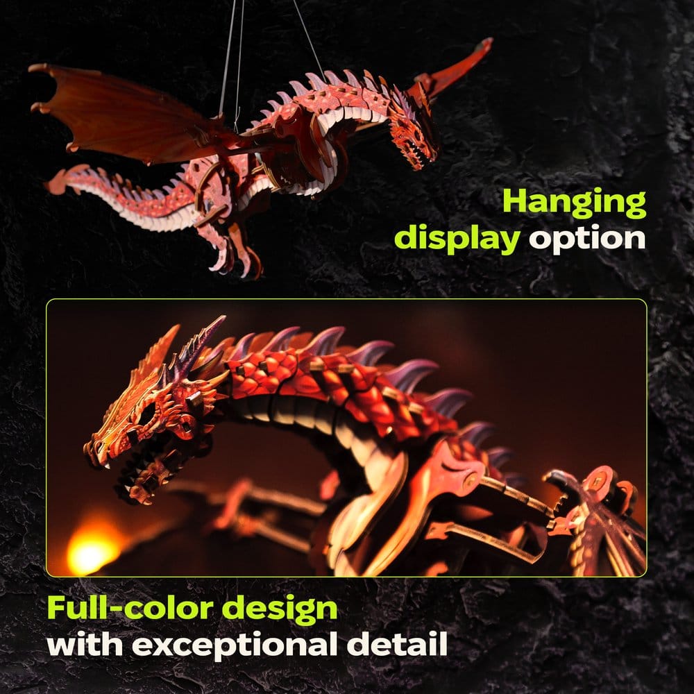 Ugears 3D Wooden Model Kit Firestorm Dragon 43 cm