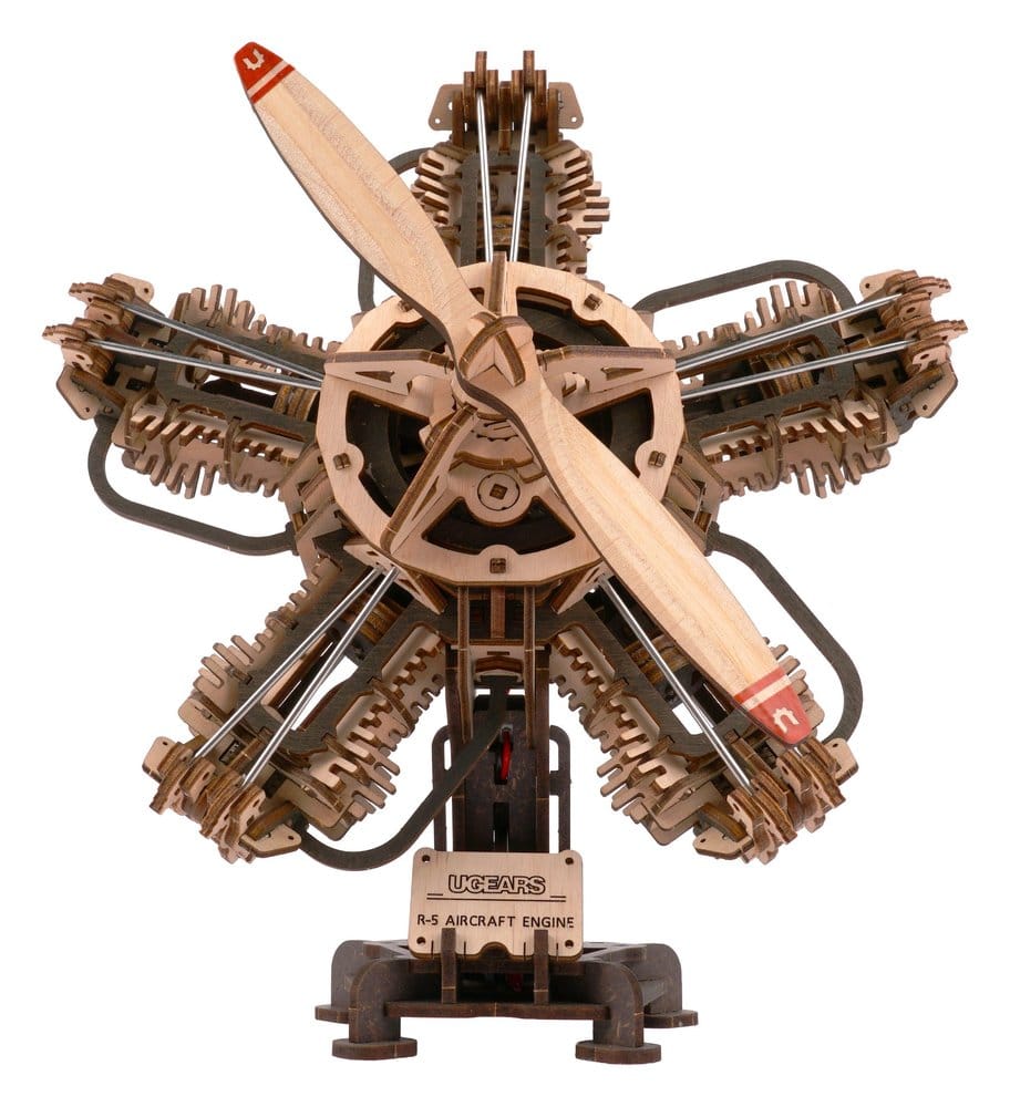 Ugears 3D Wooden Model Kit R-5 Aircraft Engine 25 cm