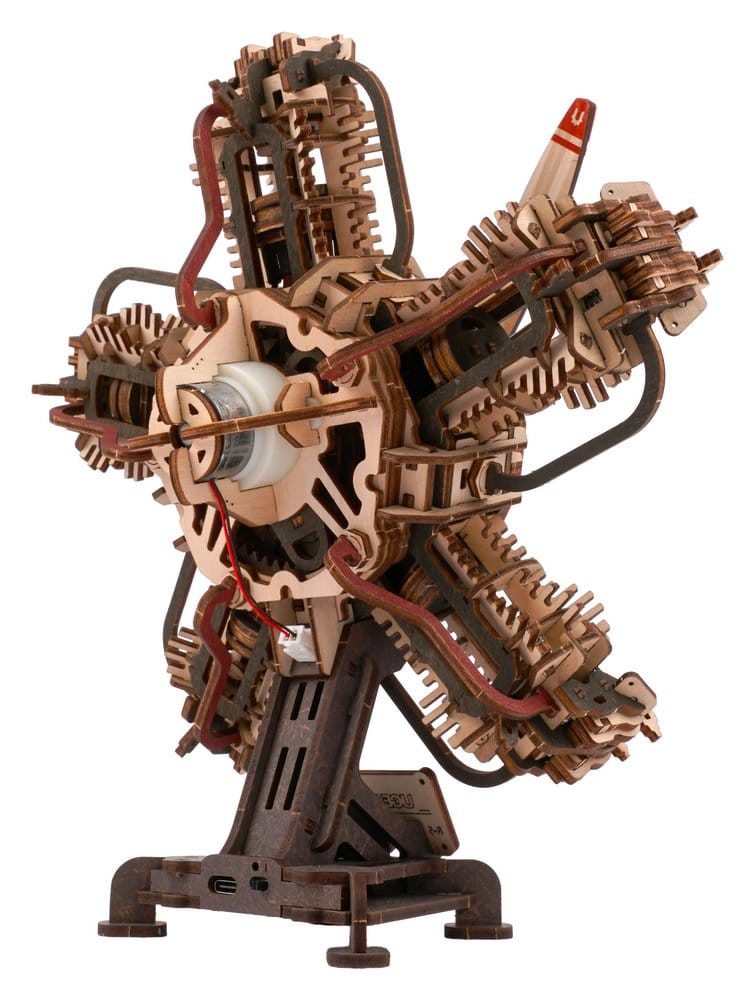 Ugears 3D Wooden Model Kit R-5 Aircraft Engine 25 cm