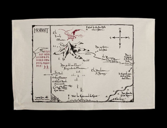 The Hobbit Tea Towel Thorins Map 72 cm
