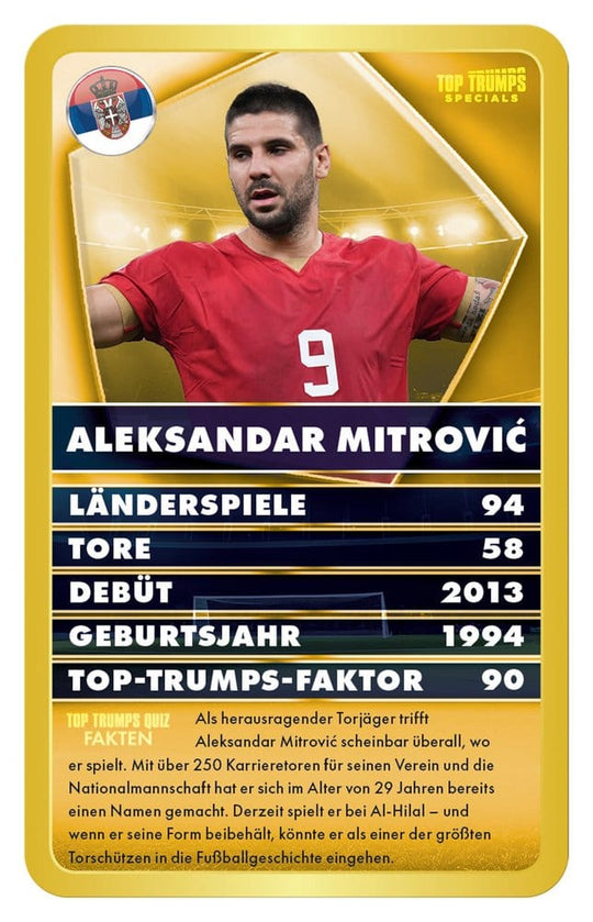 World Football Stars 6 Card Game Top Trumps *German Version*
