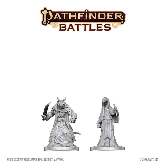 Pathfinder Battles Deep Cuts Unpainted Miniature Zyss & Aapoph Serpentfolk 13 cm