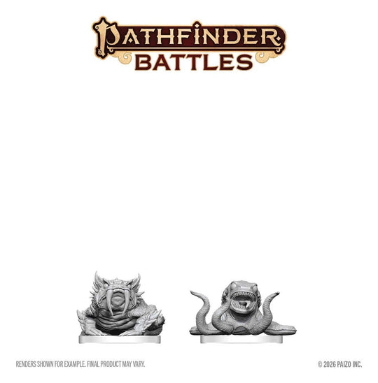 Pathfinder Battles Deep Cuts Unpainted Miniature Bogwid & Slurk 13 cm