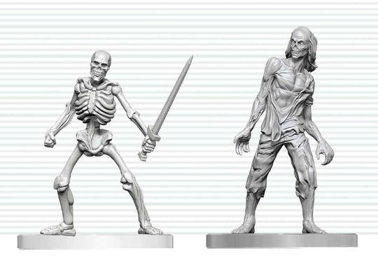 Dungeons & Dragons Nolzur's Marvelous Miniatures Unpainted Miniature Zombie & Skeleton 14 cm