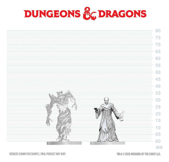 Dungeons & Dragons Nolzur's Marvelous Miniatures Unpainted Miniature Ghast Gravecaller & Wraith 14 cm