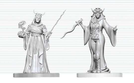 Dungeons & Dragons Nolzur's Marvelous Miniatures Unpainted Miniature Cultist Fanatic & Hierophant 14 cm