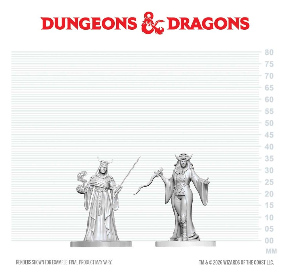 Dungeons & Dragons Nolzur's Marvelous Miniatures Unpainted Miniature Cultist Fanatic & Hierophant 14 cm